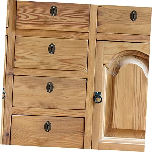 TOBBOMEY Oval Key Blade 24 Pc Antique Keyhole Covers