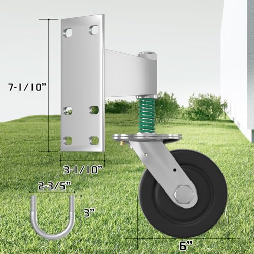 1400LB Durable Metal Gate Wheel Easy Install