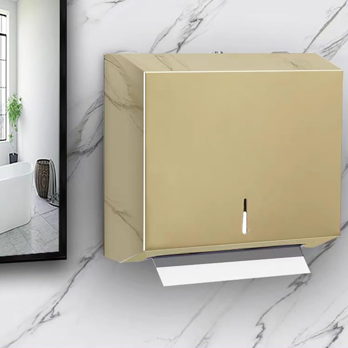 Wall-MountedCommercial Paper Towel Dispenser Stainless Steel Compact Design Large Capacity