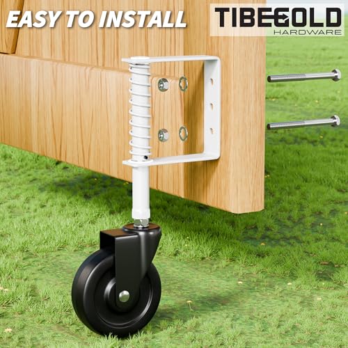 TIBEGOLD 4 Spring-Loaded Gate Caster