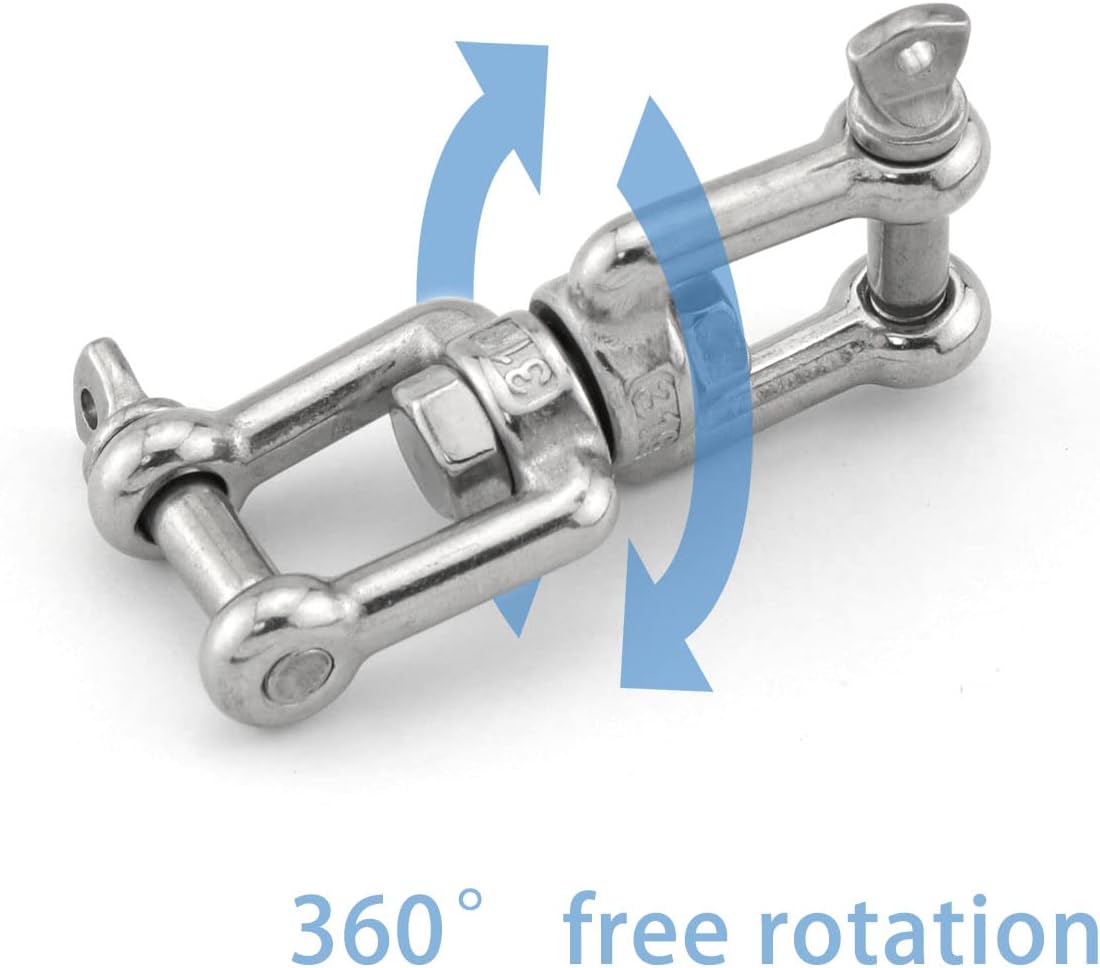 Double Swivel Rigging System Marine-Grade Stainless Steel