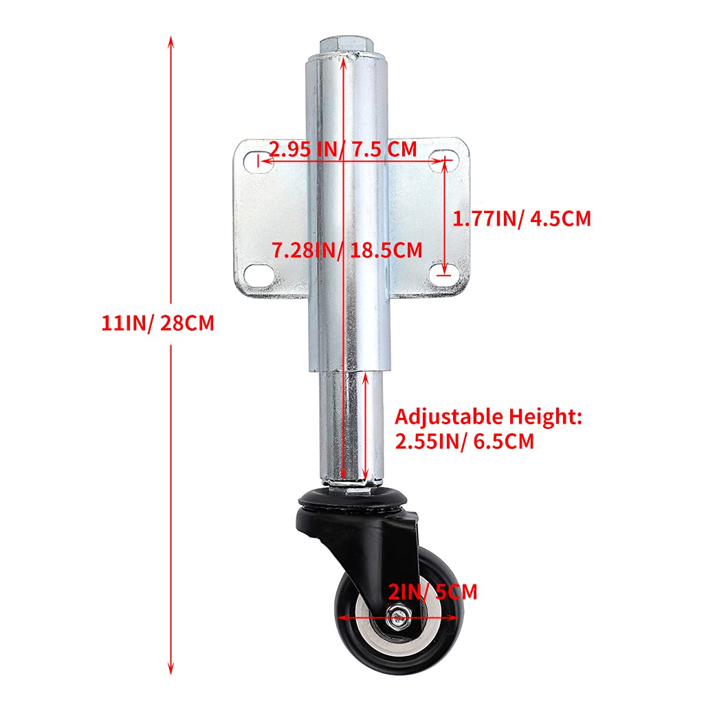 Skelang 2 Retractable Gate Caster Wheel - Easy to Use Garden Gate Access Solution