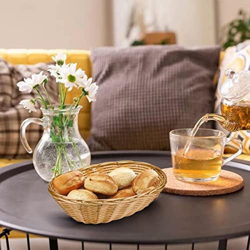 Yesland 16-Pack Plastic Oval Baskets - Durable Stackable Kitchen Essentials