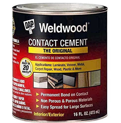 DAP Weld Wood Original Contact Cement 1-Pint - Premium Wood Adhesive