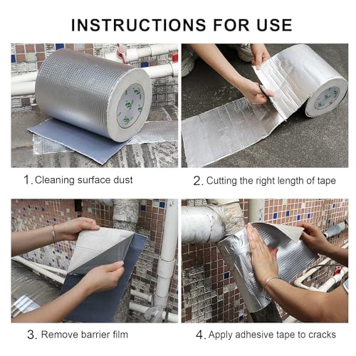 BOMEI PACK Waterproof_butyl Tape for Roof Flashing Gutter and More