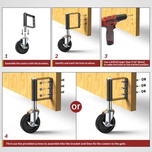 HOLKIE Heavy Duty Gate Wheels