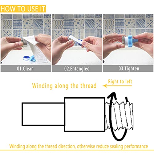 4-Roll Set of High-Quality Teflon Tape for Plumbing Sealing Tasks