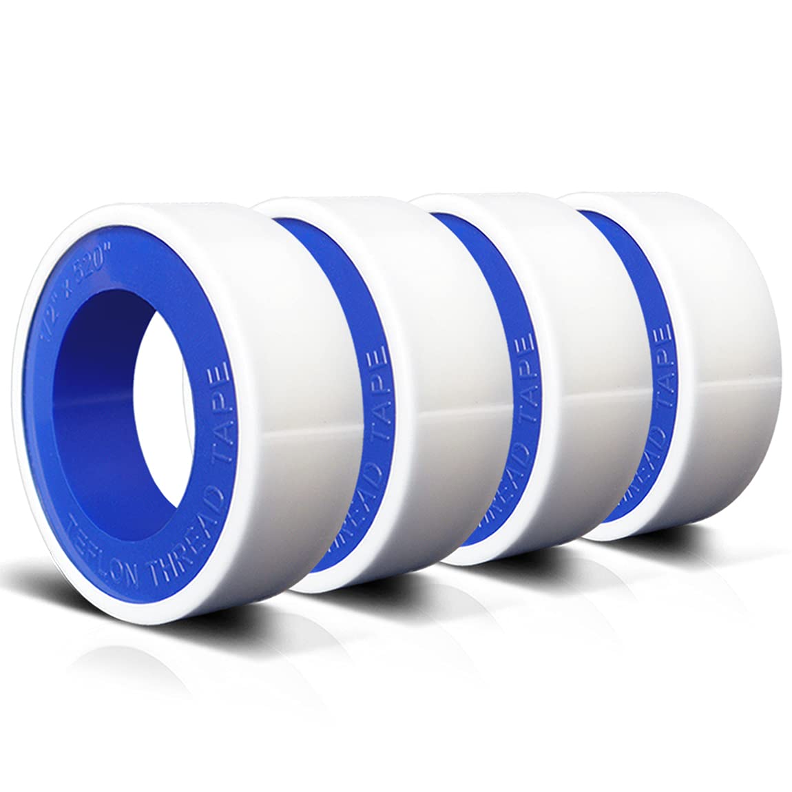4-Roll Set of High-Quality Teflon Tape for Plumbing Sealing Tasks