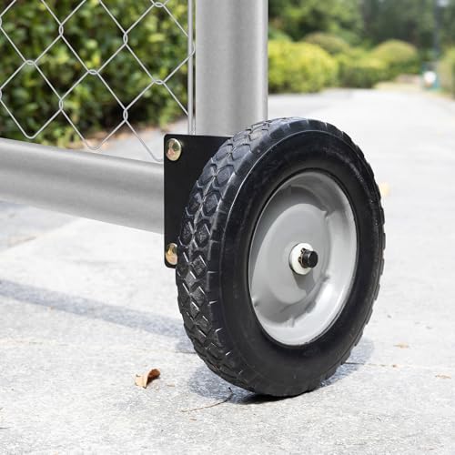 Heavy-Duty 8-Inch Plate Casters for Metal Tube Gates