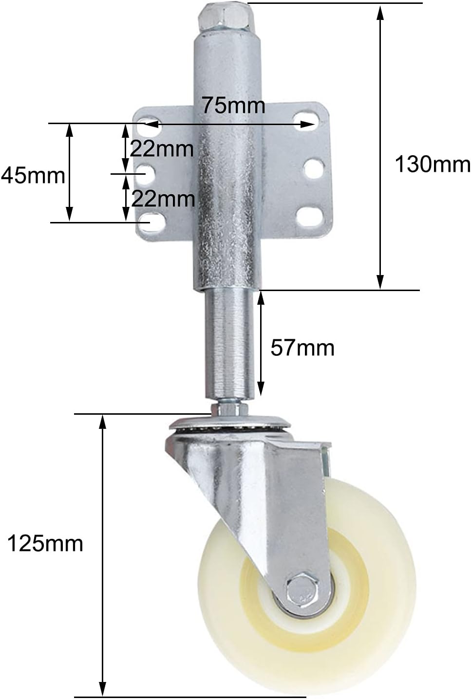 Ejoyous 4 Inch Spring-Loaded Gate Caster