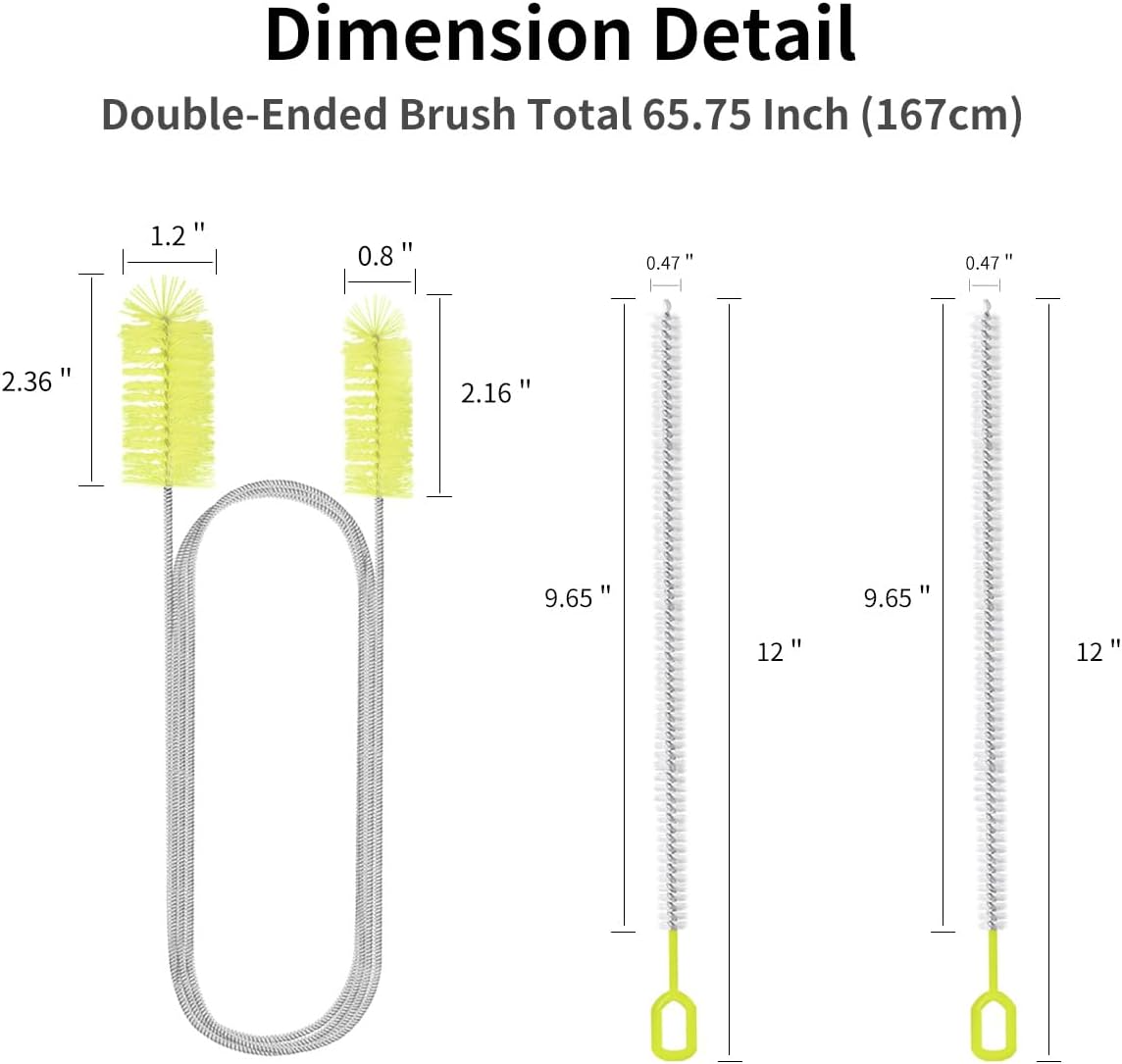 Flexible Aquarium Drain Brush Set for Tank Cleaning