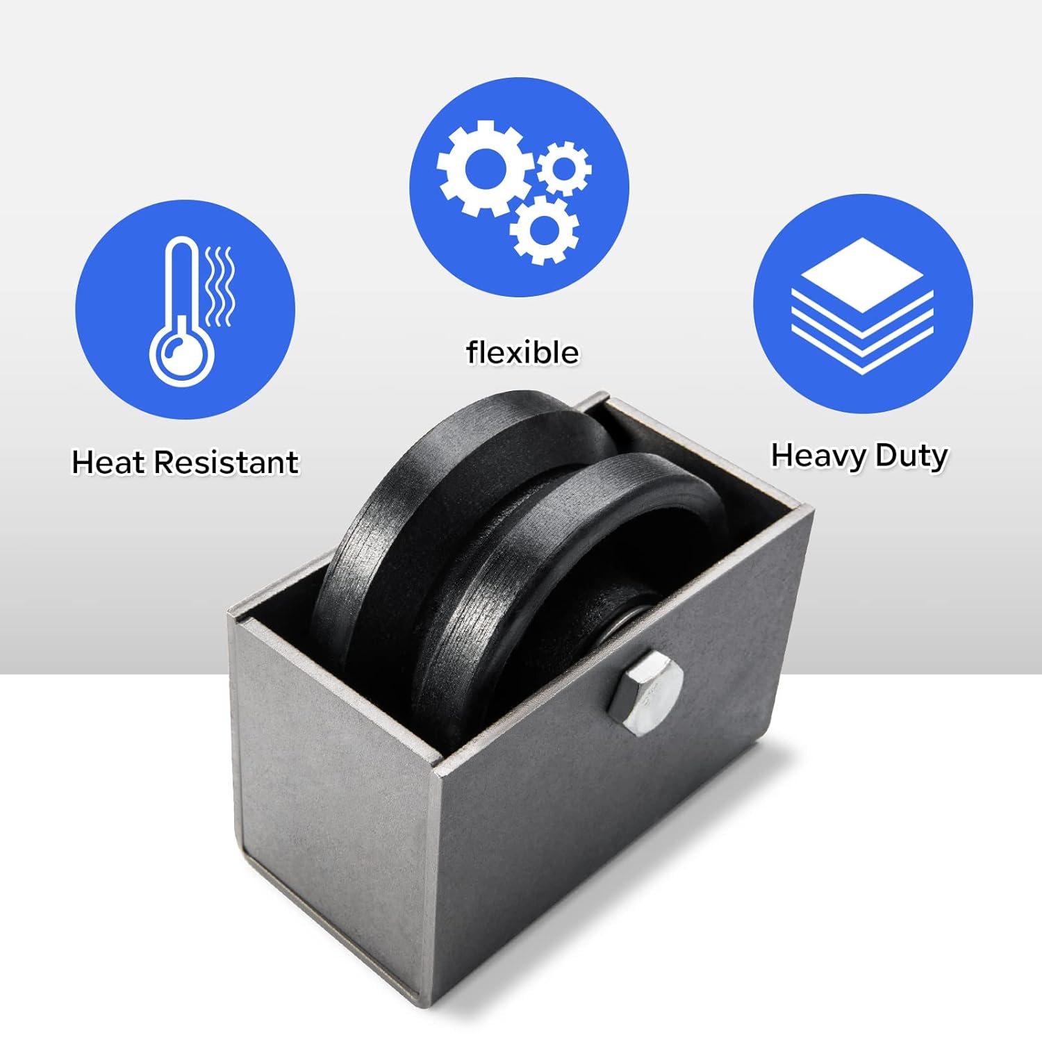 Durable 800 lb V-Groove Cast Iron Wheel