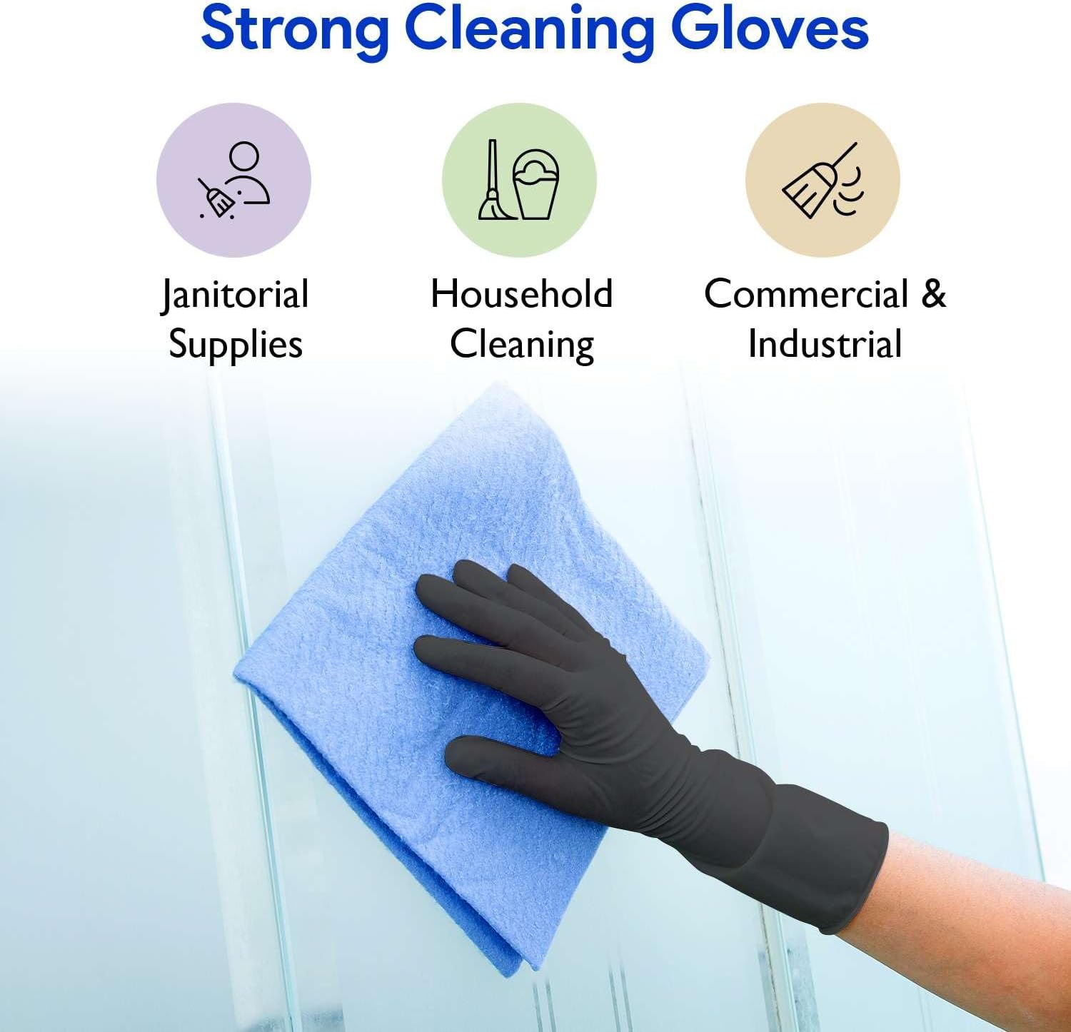 ProCure Black Nitrile Disposable Gloves Latex-Free for Medical More