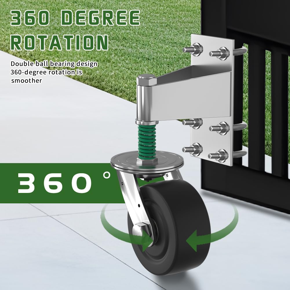1400LB Durable Metal Gate Wheel Easy Install