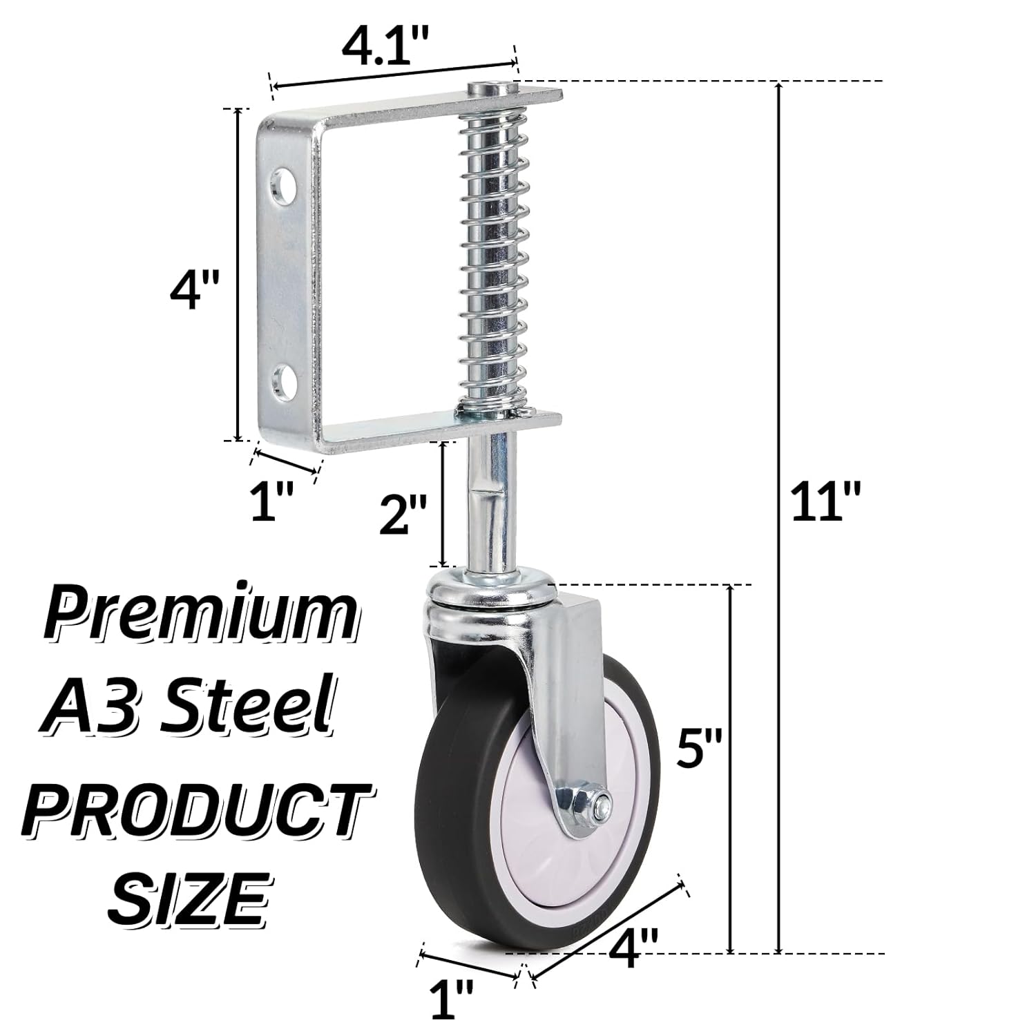 Heavy-Duty 220 lbs Capacity Easy to Use Gate Casters