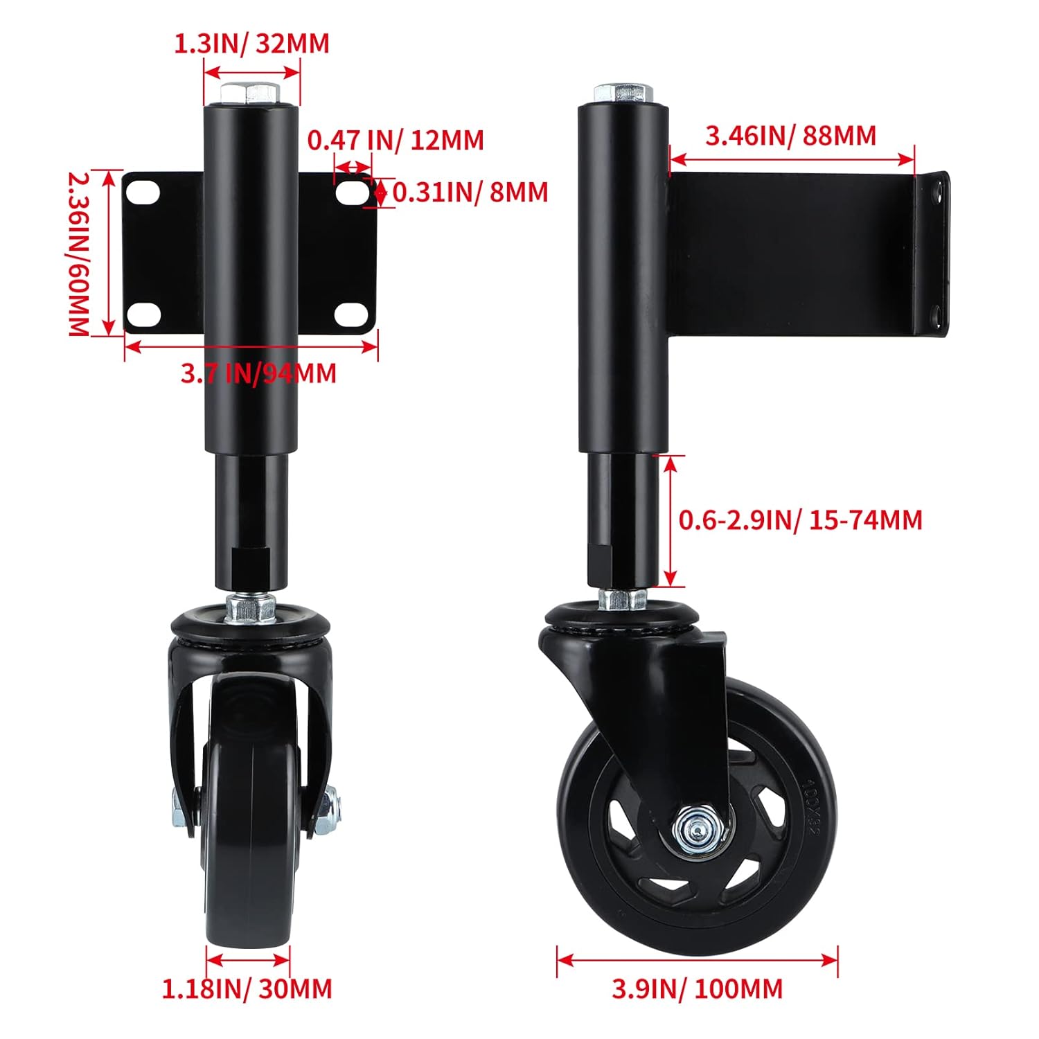 Skelang 2-Piece Spring Loaded Gate Caster