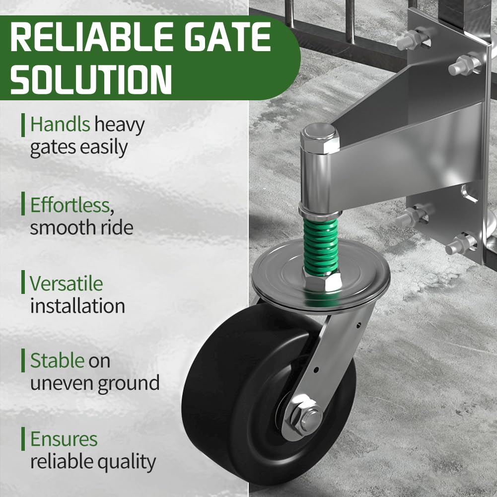 1400LB Durable Metal Gate Wheel Easy Install