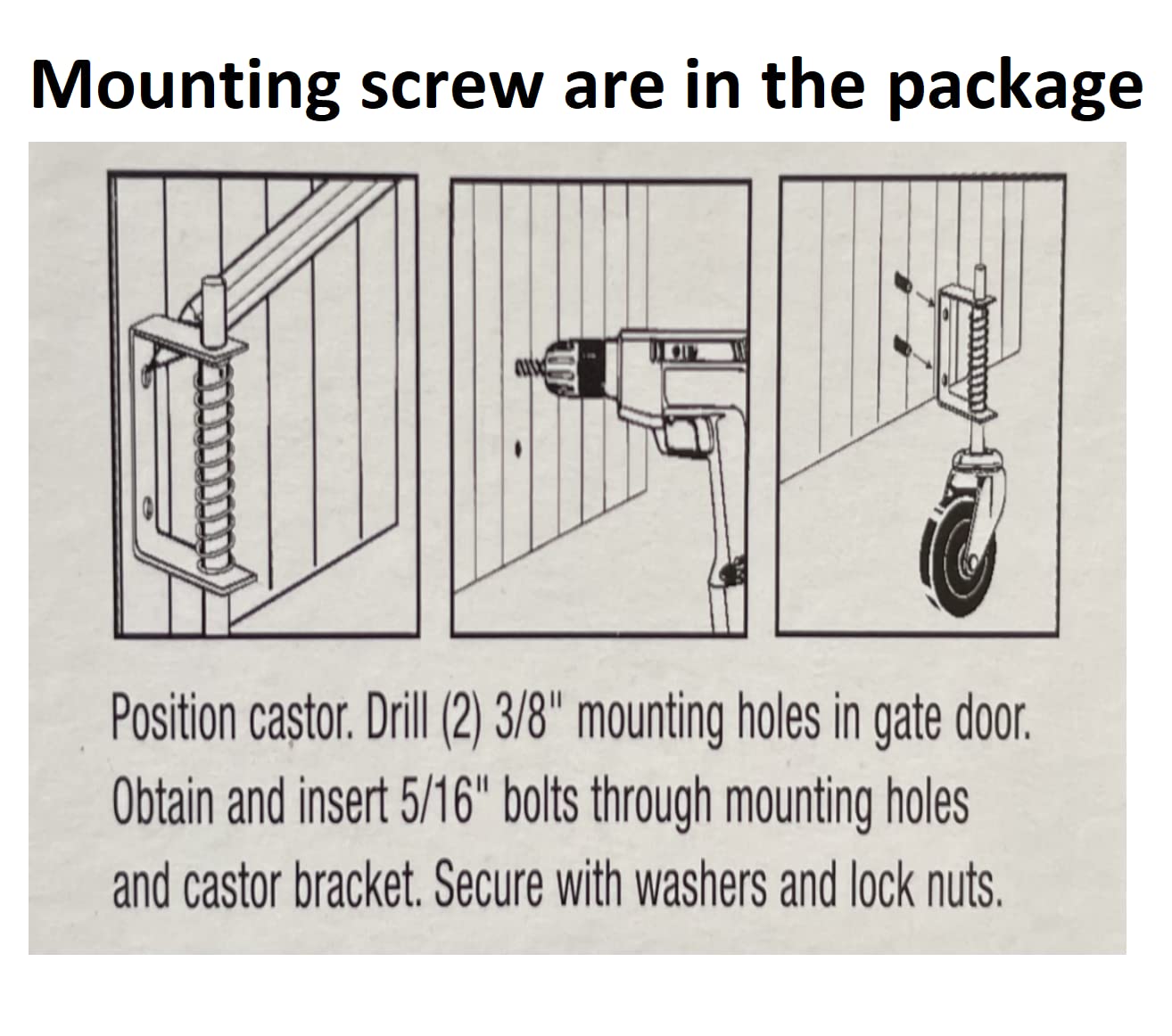 Heavy Duty Gate Caster with Spring Loaded 4 5