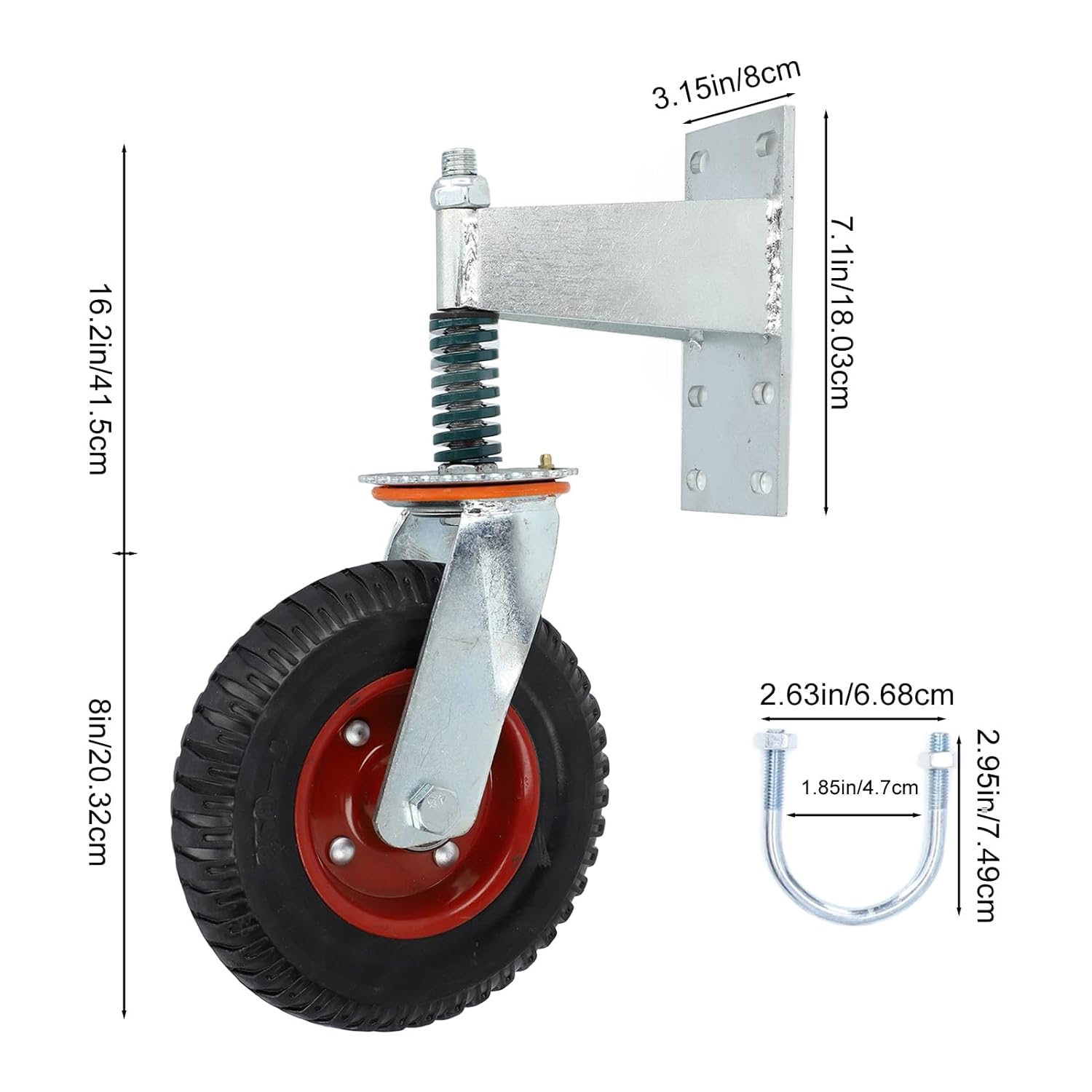 Natudeco8-Inch Gate Wheel - 600lbs Capacity