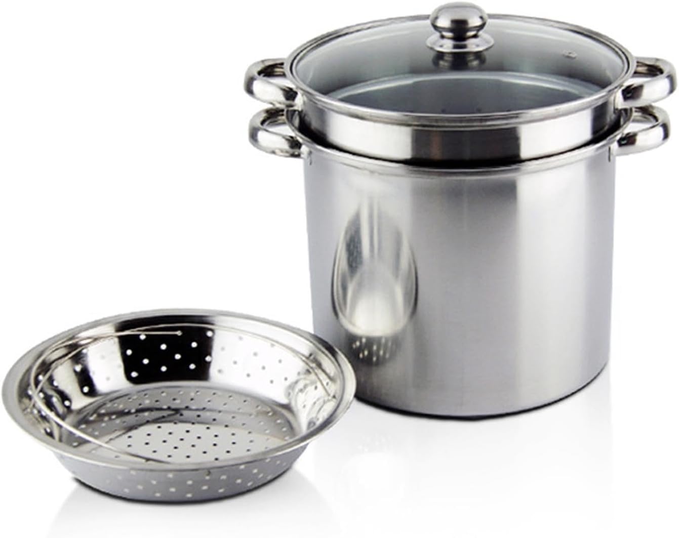 Versatile 8-Quart Stainless Steel Pasta Pot Set for Home Commercial Use