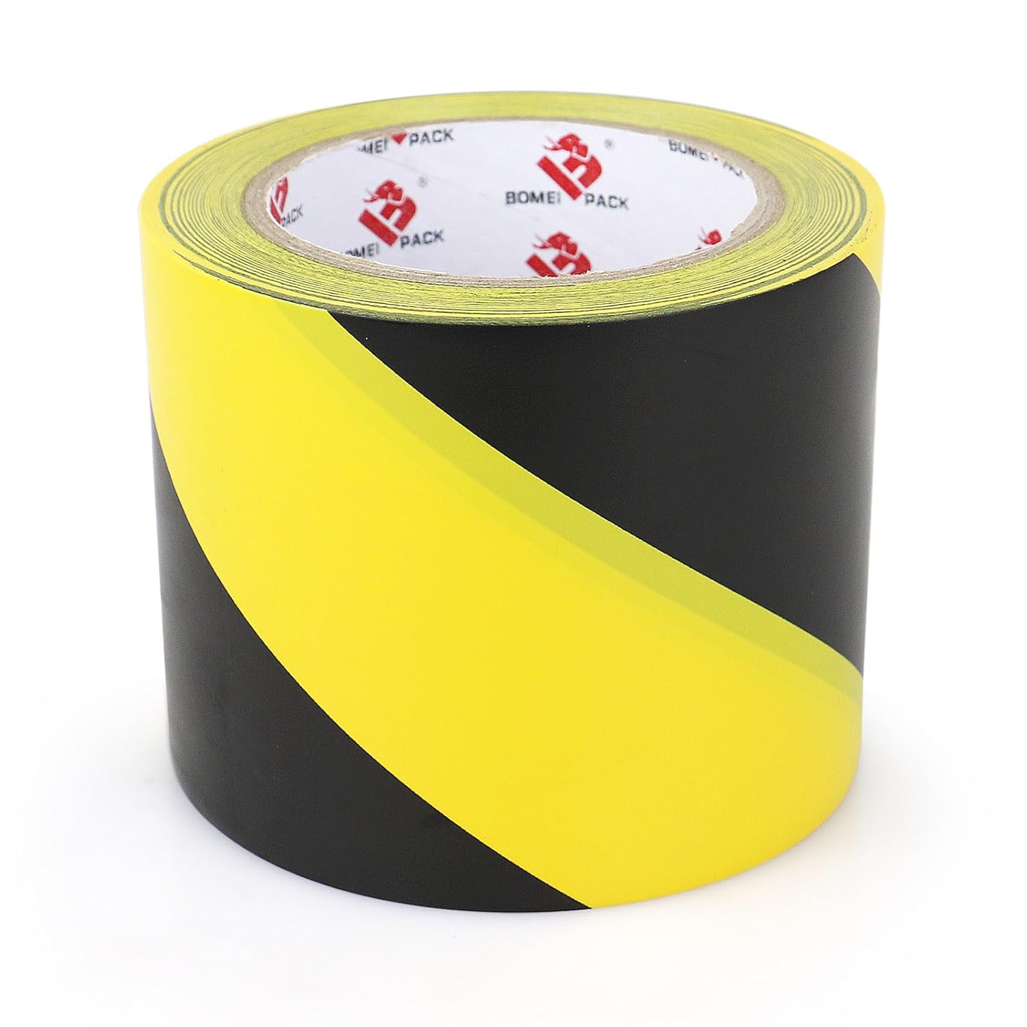 4-inch x 108ft Black Yellow Floor Marking Tape for Safety
