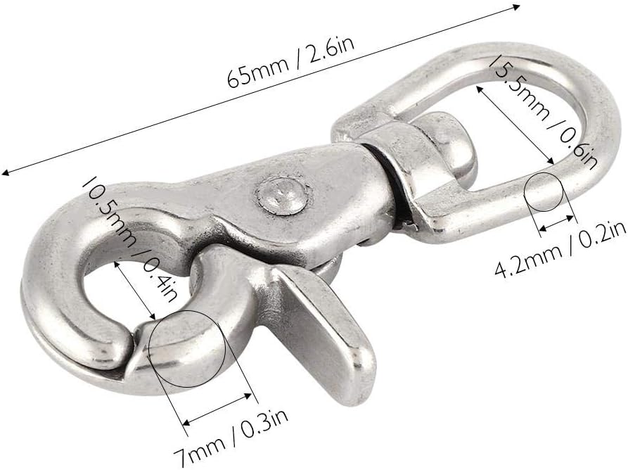 Stainless Steel Swivel Eye Bolt for Key Chains