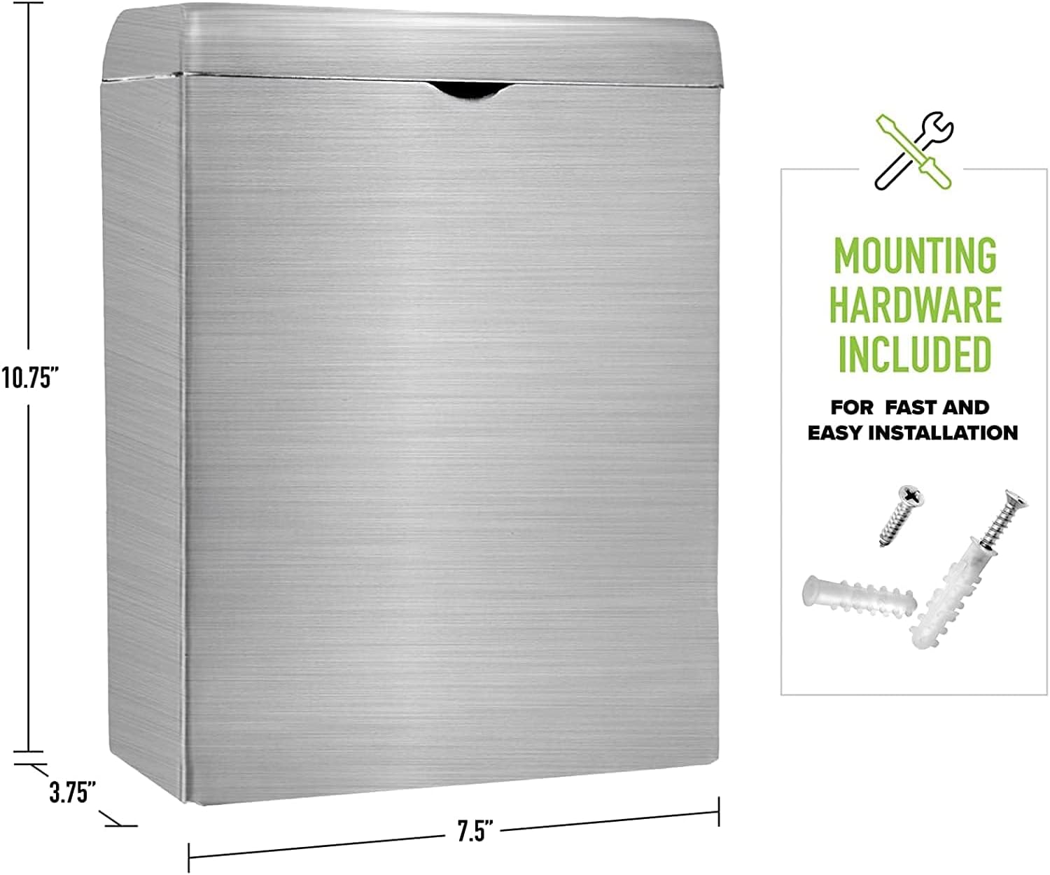 Wall-Mounted Sanitary Napkin and Tampon Holder