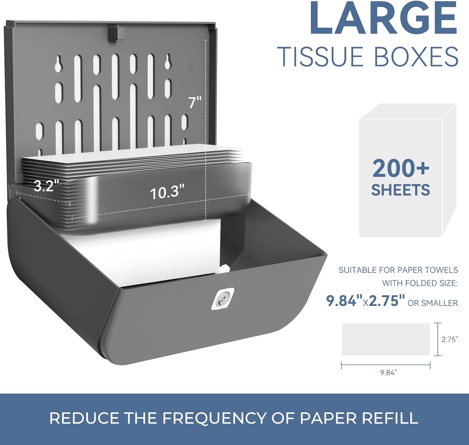 Large Capacity bathroom paper towel dispenser