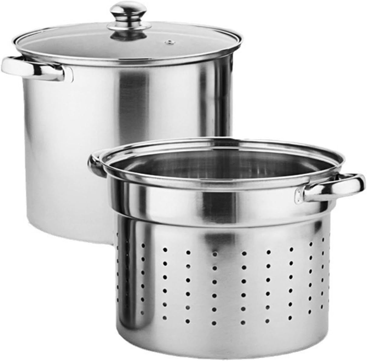 Versatile 8-Quart Stainless Steel Pasta Pot Set for Home Commercial Use