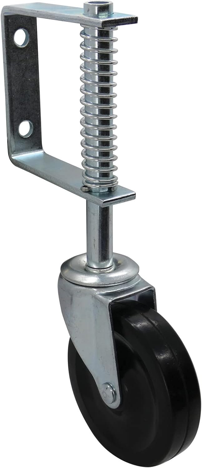 Shepherd 9785 Spring Loaded Gate Caster Black 4-Inch