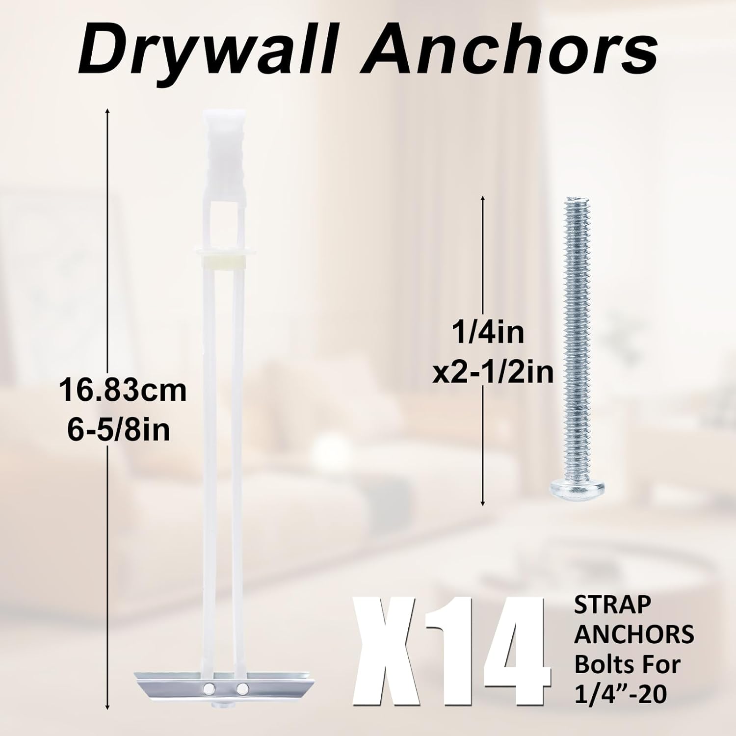 Rust-Resistant Heavy-Duty Drywall Anchors for TV Mounting