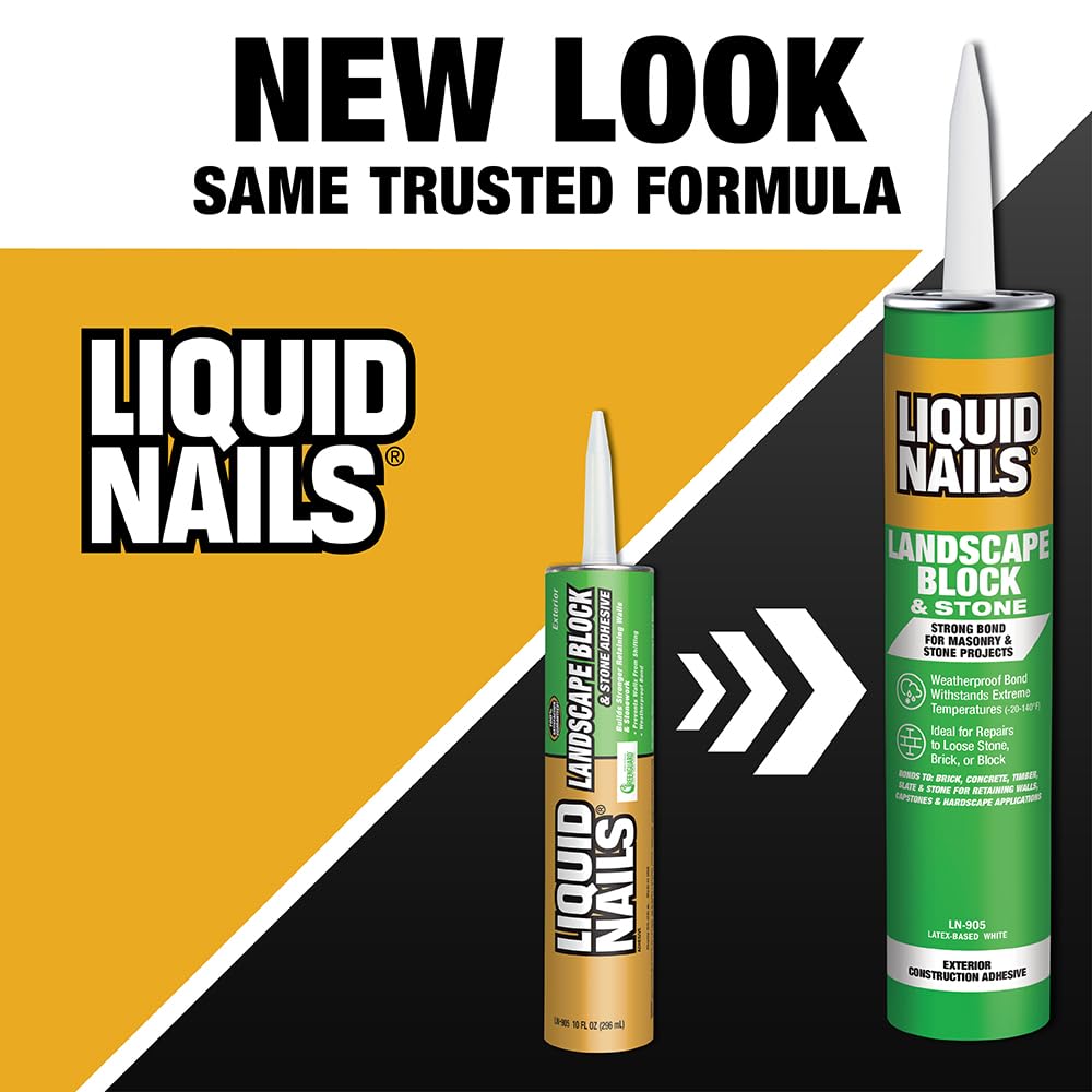 Liquid Nails 10oz Landscape Block Adhesive LN905 Low VOC 10oz