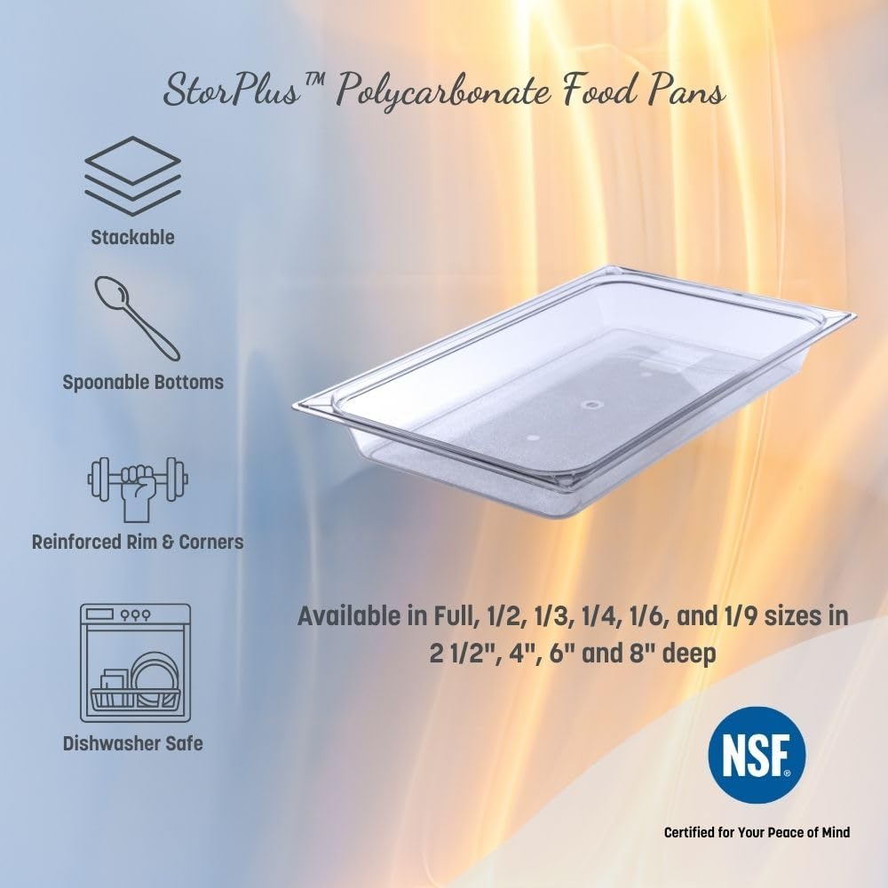 Carlisle FoodService Products Spoonable Food Pan with Polycarbonate