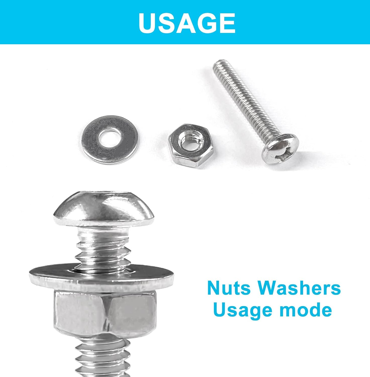 Durable Stainless Steel Screw Bolt Kit for Awareness