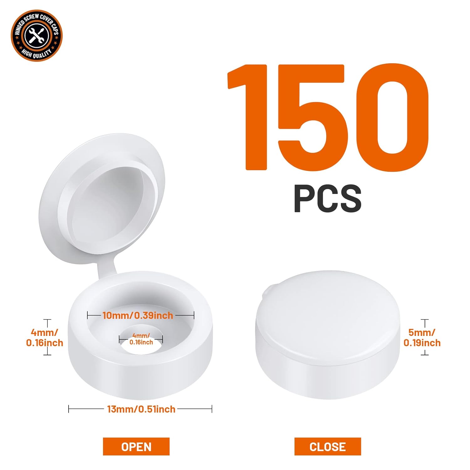 Durable Plastic Screw Cover Caps