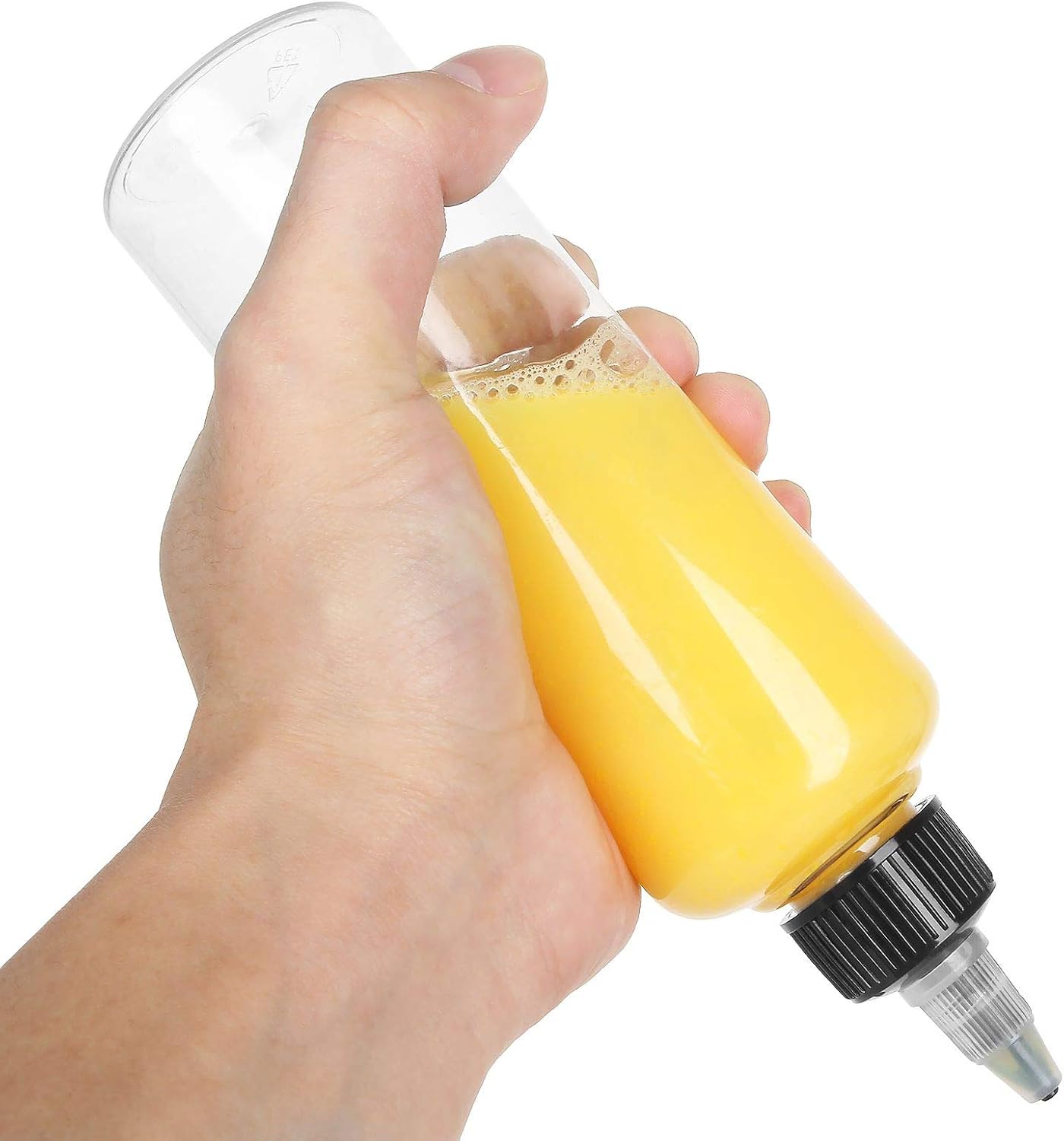 SENENQU 32PCS Round LDPE Squeeze Bottles Clear - 4oz