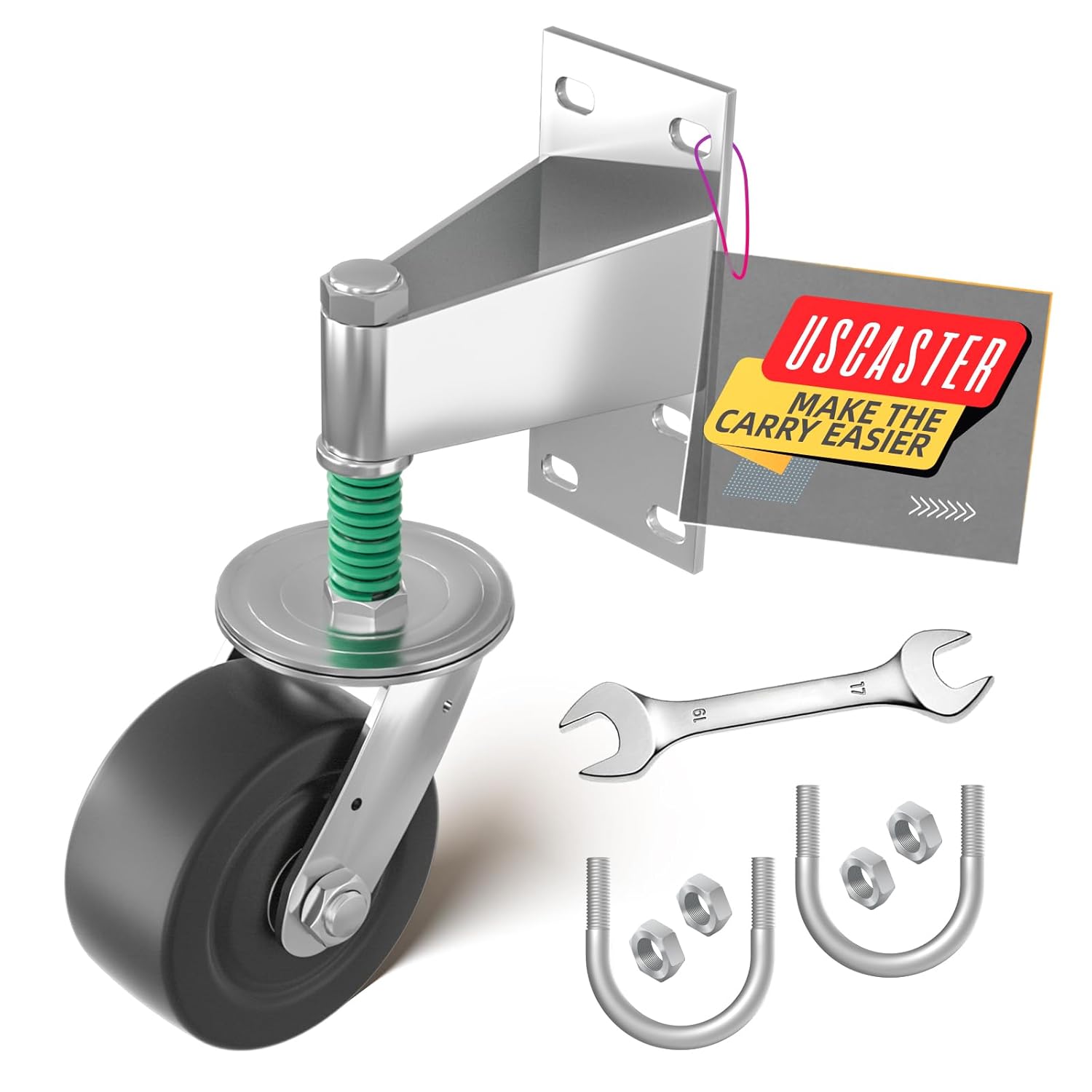 1400LB Durable Metal Gate Wheel Easy Install