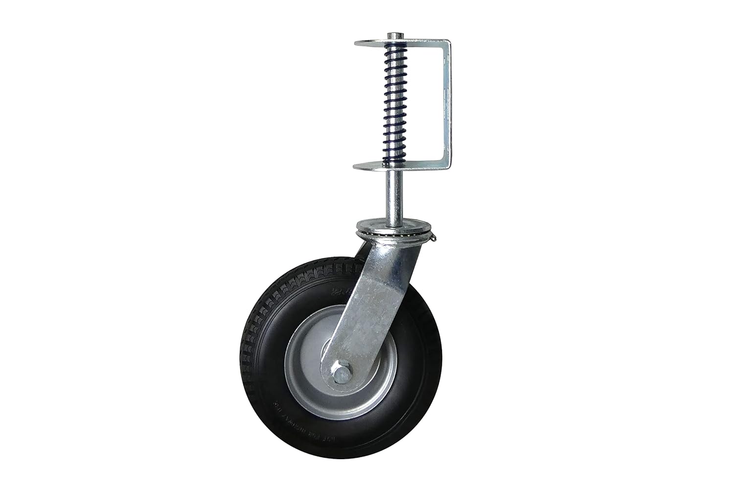Durable Heavy Duty Gate Caster 220-LB Load Capacity 8-Inch Wheels Black