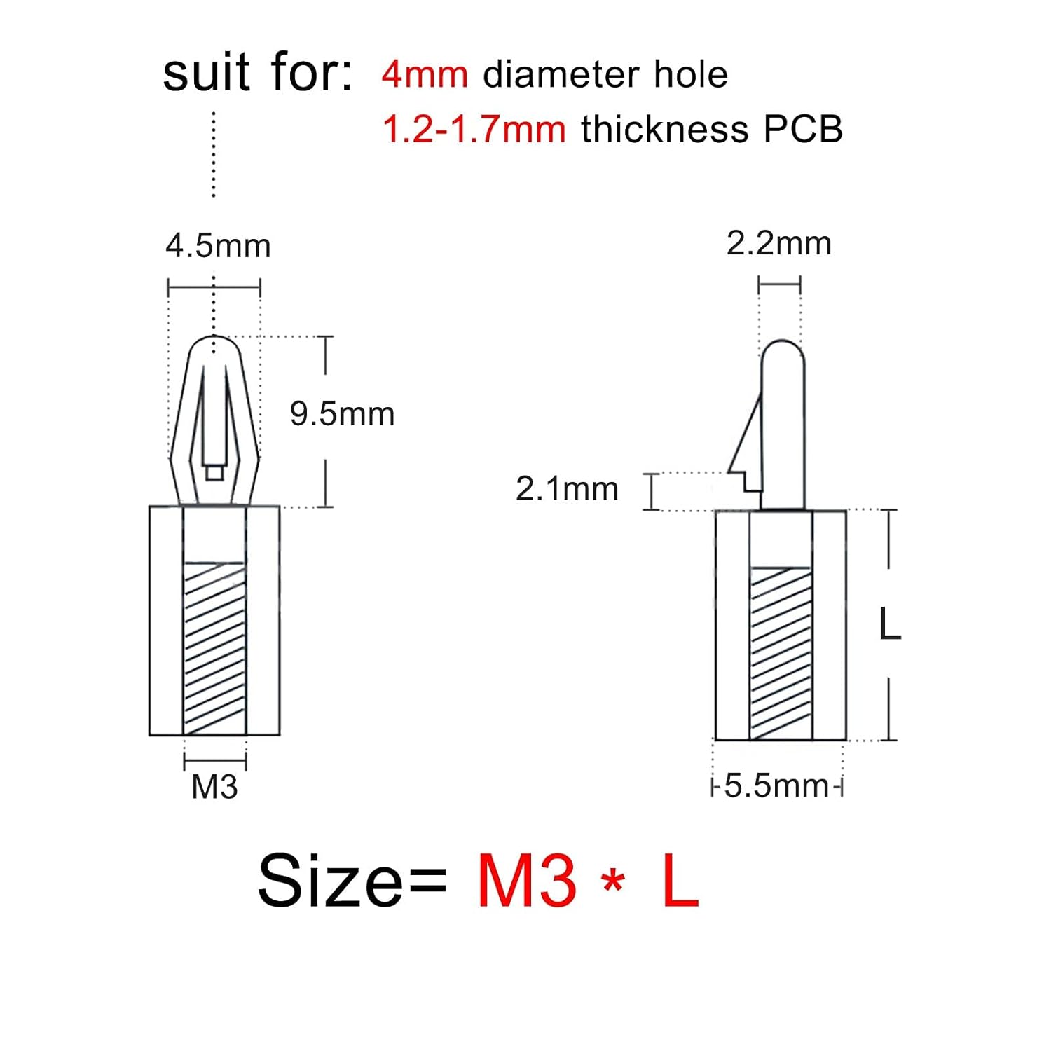 Strong and Durable 25 Piece Spacer Set for PCB Assembly
