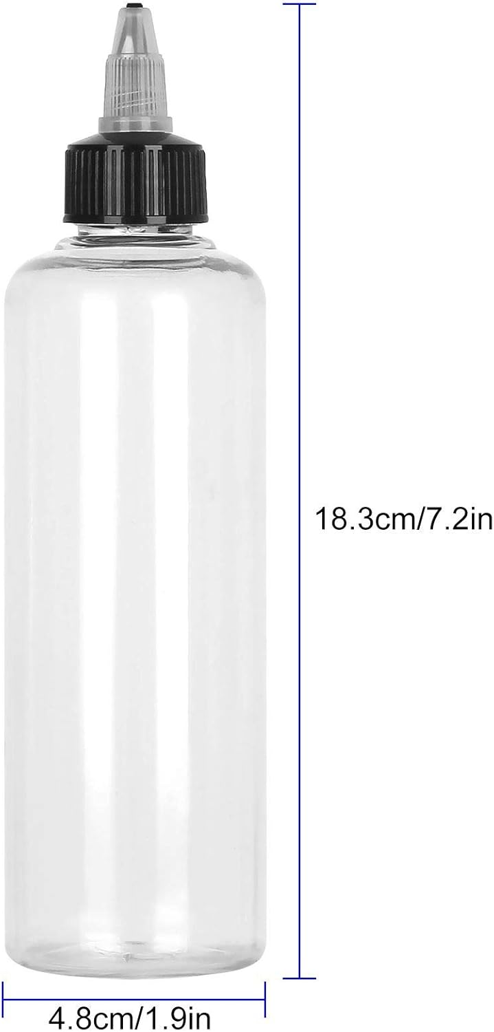 SENENQU 32PCS Round LDPE Squeeze Bottles Clear - 4oz