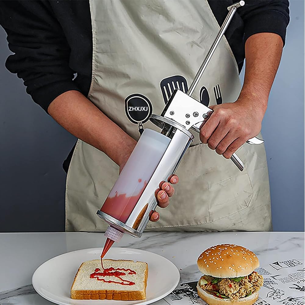 Stainless Steel Condiment DispenserGun for Kitchen Use