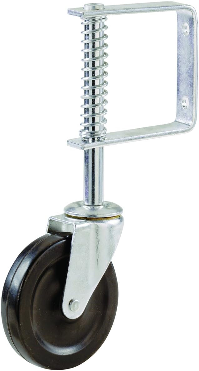 Shepherd 9785 Spring Loaded Gate Caster Black 4-Inch