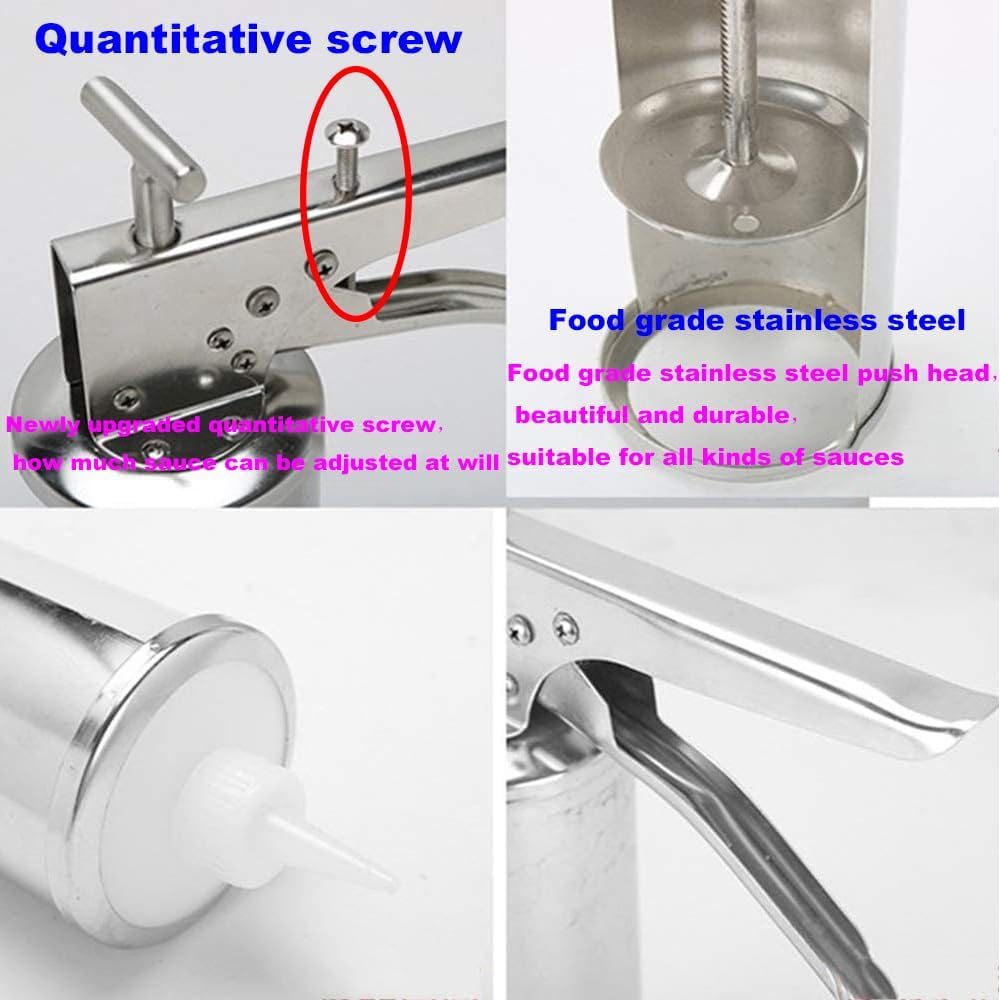 Stainless Steel Condiment DispenserGun for Kitchen Use