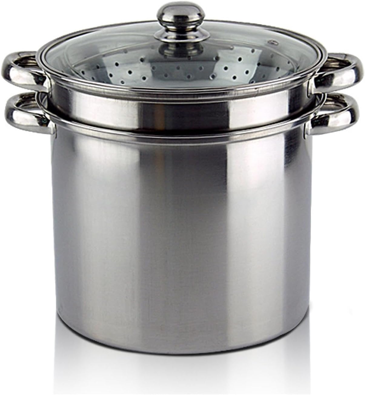 Versatile 8-Quart Stainless Steel Pasta Pot Set for Home Commercial Use