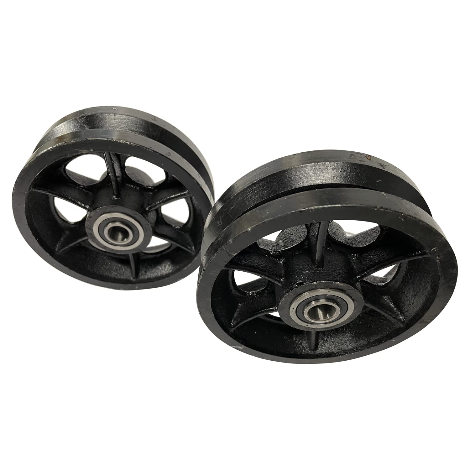 Premium Cast Iron V-Groove Wheel Set