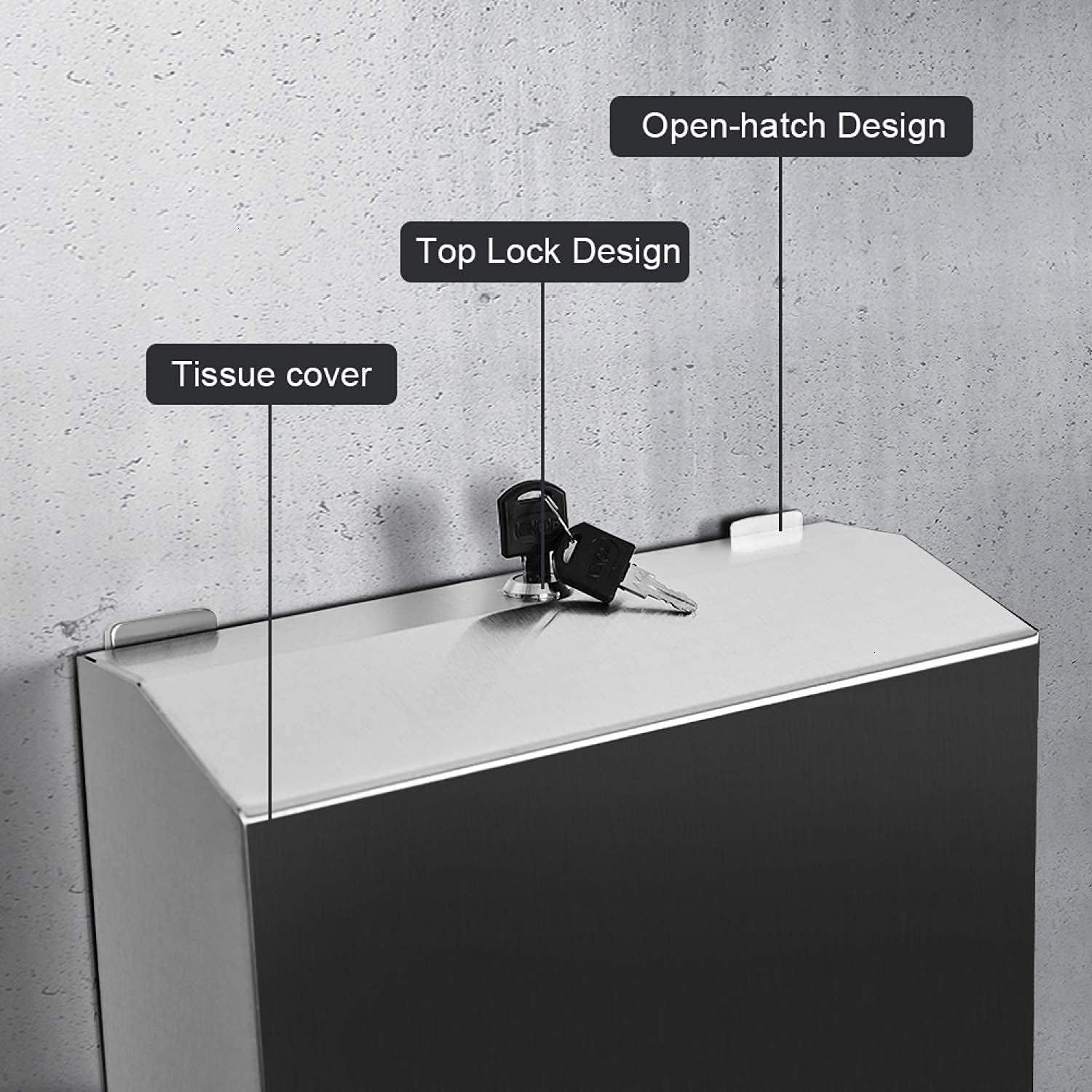 Wall-Mounted Commercial Paper Towel Dispo with Lock