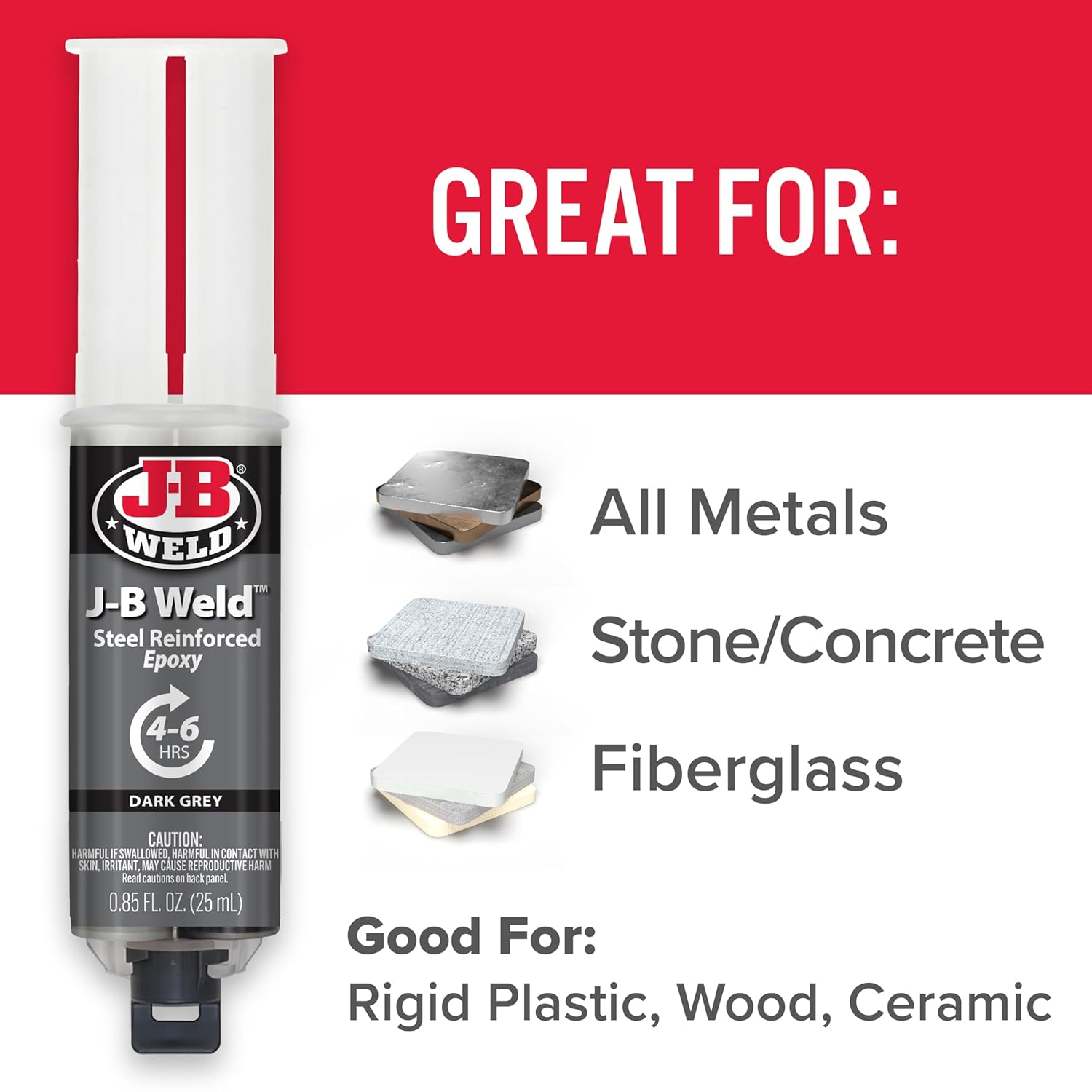 Secure Weld Epoxy Syringe 50165-2PK Dark Grey