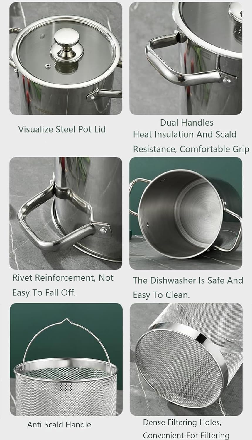 DAOUXIAOSPStainless Steel Asparagus Pot 4L