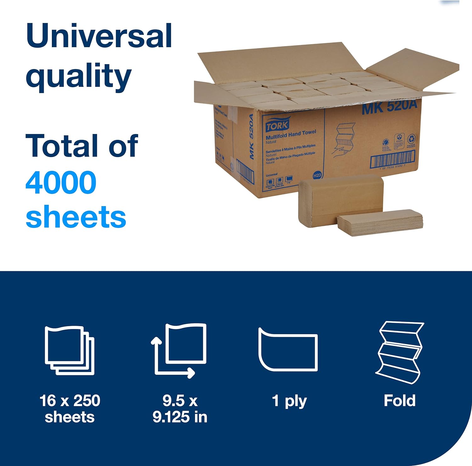 Effortlessly Clean with Tork Multifold Hand Towel