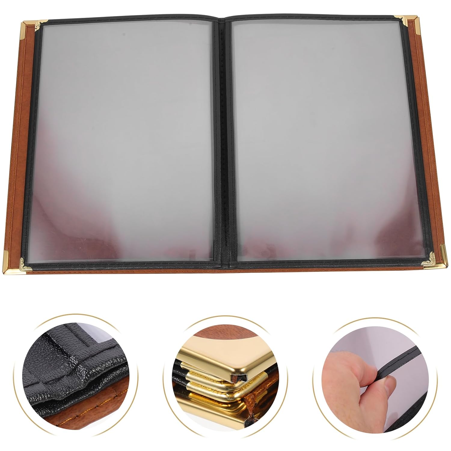 Premium Leather Menu Binder for Coffee Bars